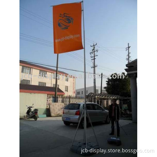 with water base 500cm aluminum giant flagpole